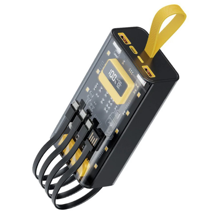 پاور بانک ۲۰۰۰۰ گرین لاین شفاف با شارژ سریع PD 20W و طراحی سبک و شیک