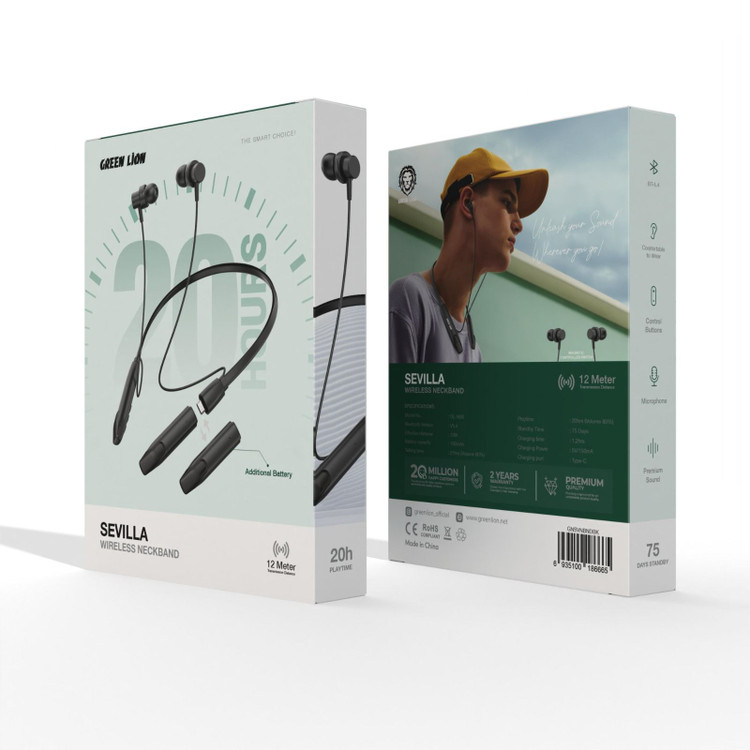 هندزفری بیسیم گرین لاین سویلا | مدل گردنی با دوام بالا، نویز کم و شارژدهی طولانی