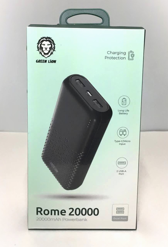 خرید پاوربانک 20000 گرین لاین مدل Rome | شارژ سریع و ظرفیت بالا