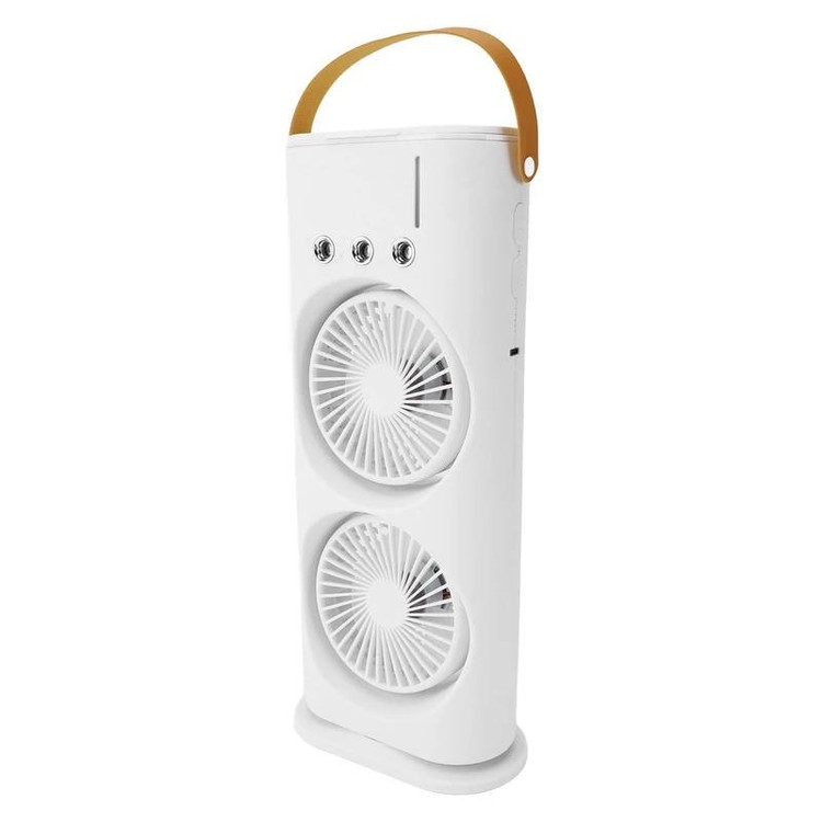 پنکه شارژی دو فن اورجینال با ریموت کنترل | خنککنندگی قوی و قابل حمل