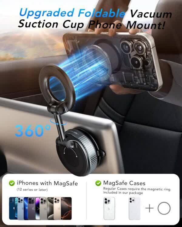 پایه نگهدارنده گوشی ALAFLY مگنتی – سازگار با MagSafe آیفون، تاشو و قابل حمل