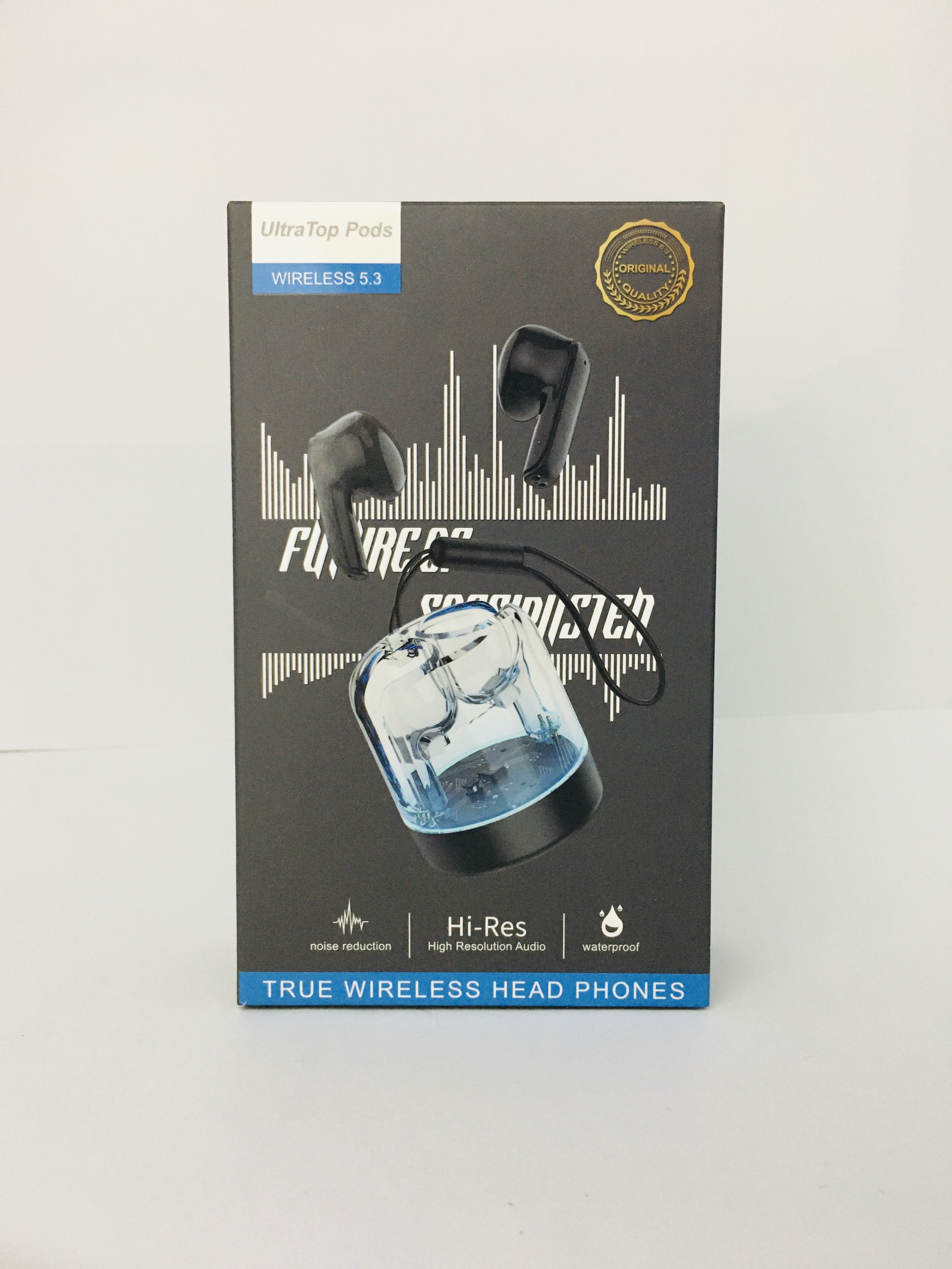 ایرپاد شیشه‌ای ULTRATOP PODS | صدای شفاف و طراحی لوکس