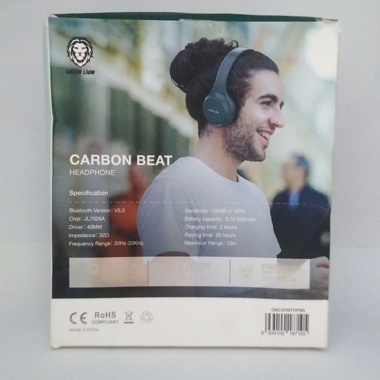 🎧 هدفون بلوتوثی گرین لاین مدل CARBON BEAT | طراحی کربنی شیک و صدای قدرتمند