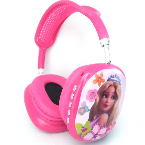 هدست بلوتوث باربی مدل i12X | هدفون بیسیم دخترانه با طراحی فانتزی