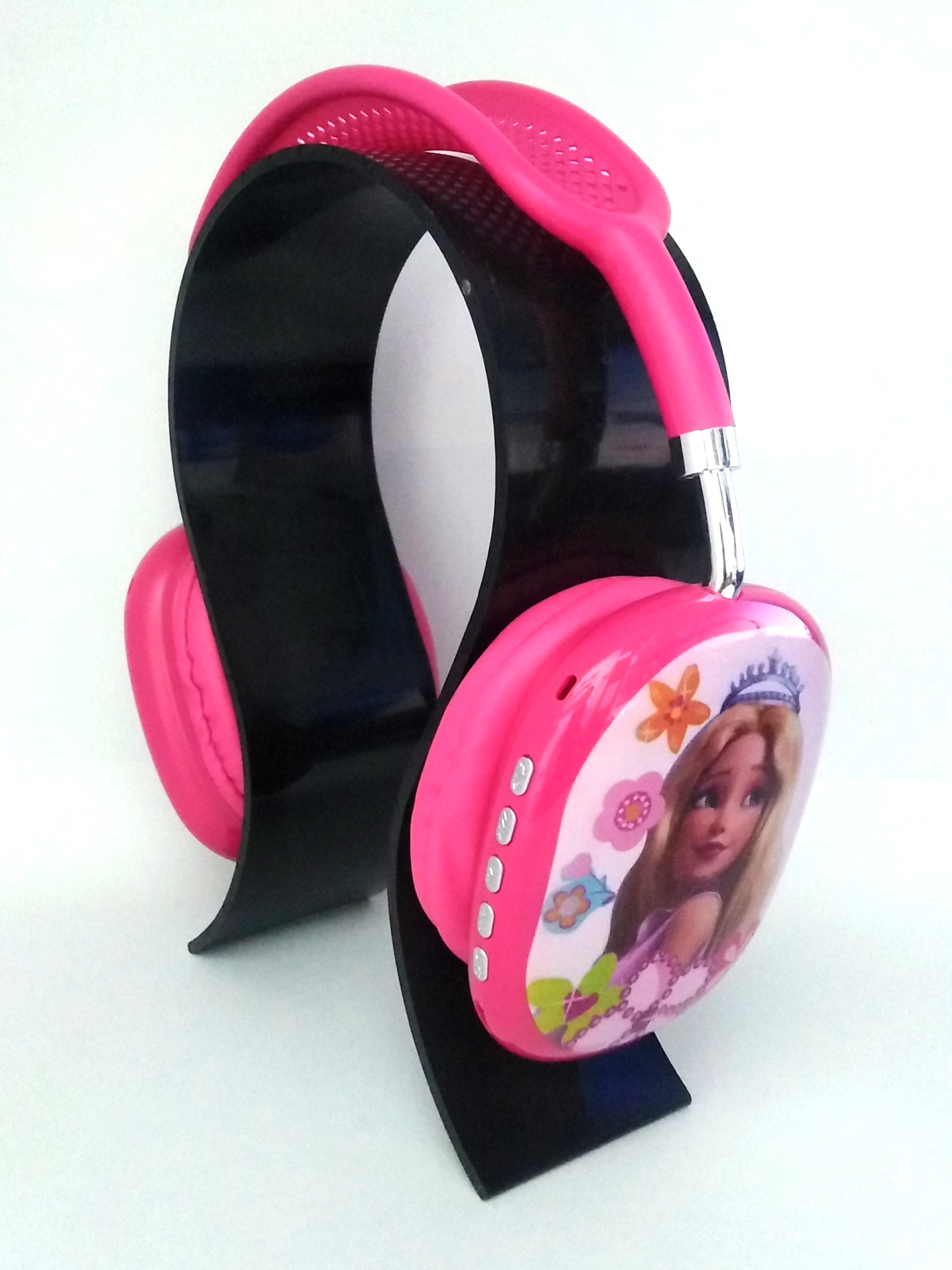 هدست بلوتوث باربی مدل i12X | هدفون بی‌سیم دخترانه با طراحی فانتزی