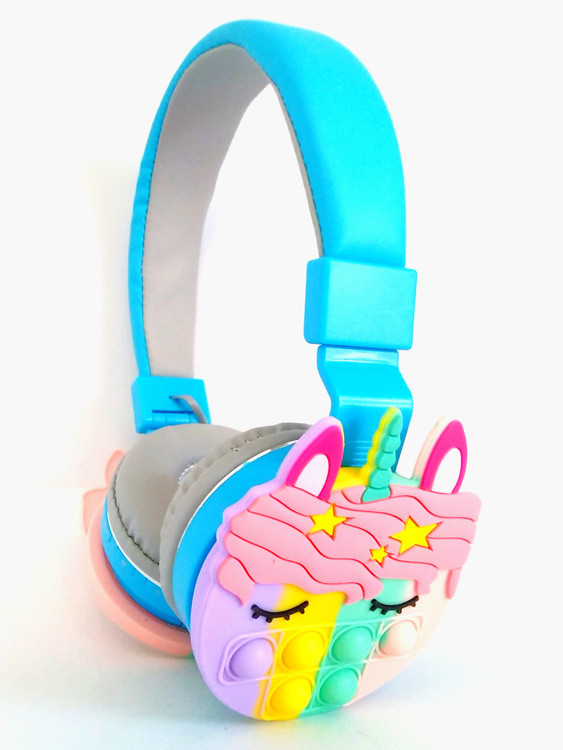 هدست بی سیم یونیکورن مدل KT-55C – هدفون دخترانه فانتزی با طراحی پاپایت و رنگهای شاد