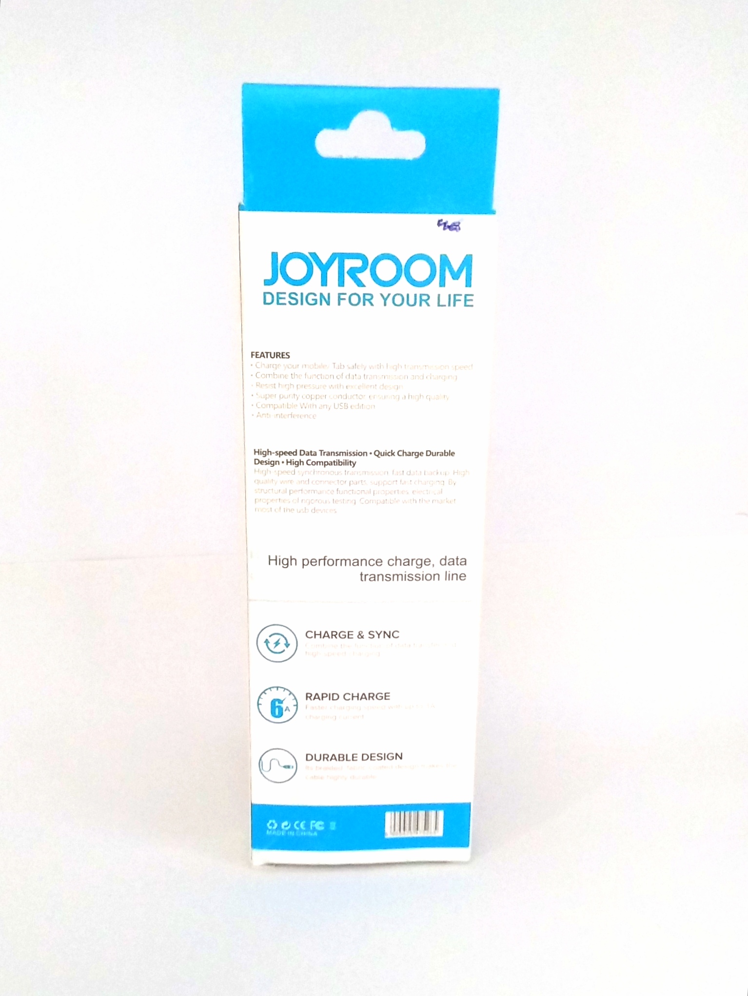 کابل شارژ سریع تایپ سی جویروم JOYROOM | شارژ 6 آمپر | 1.2 متری