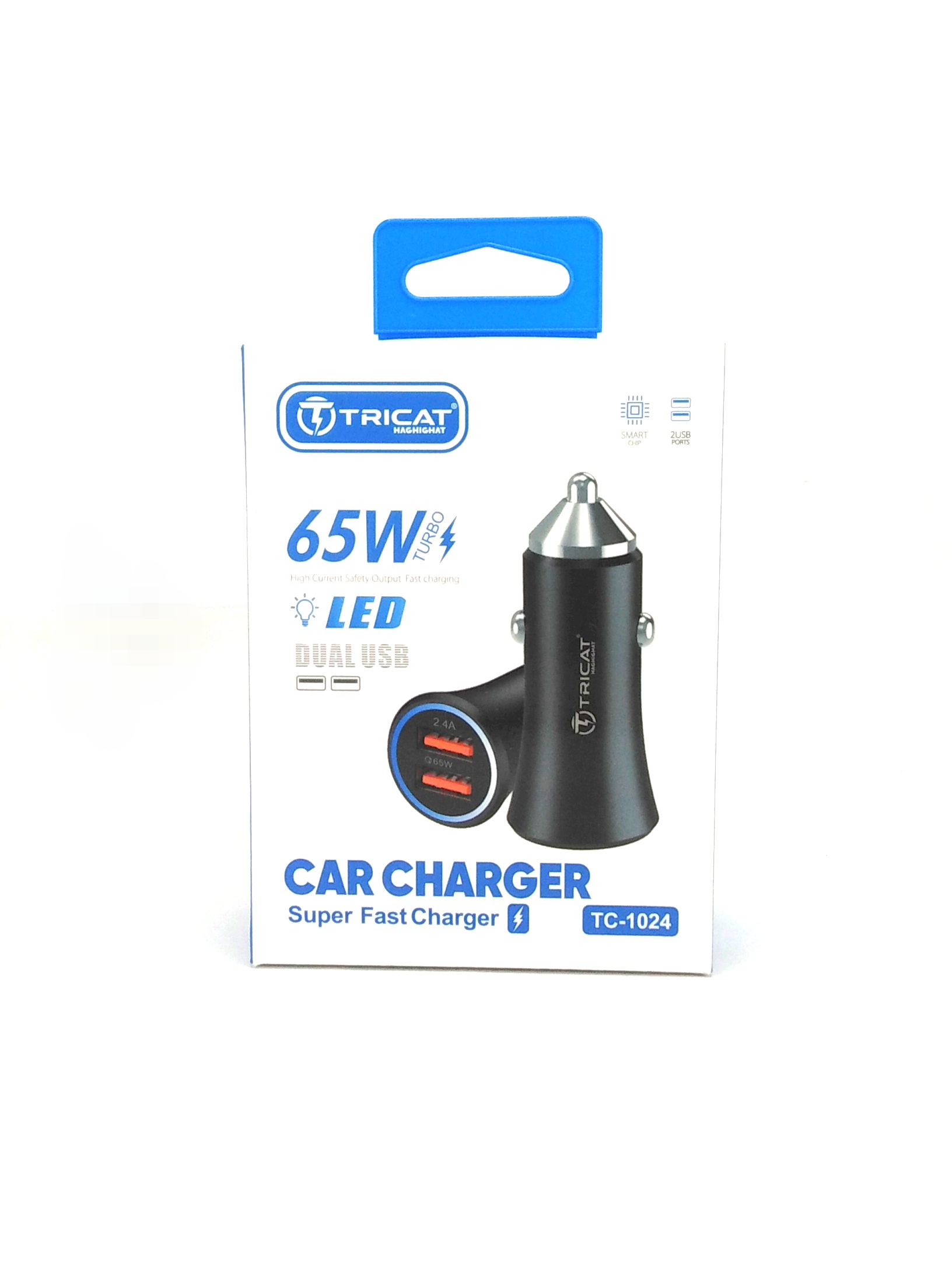شارژر فندکی 65 وات سوپر فست شارژ TRICAT  مدل TC_1024